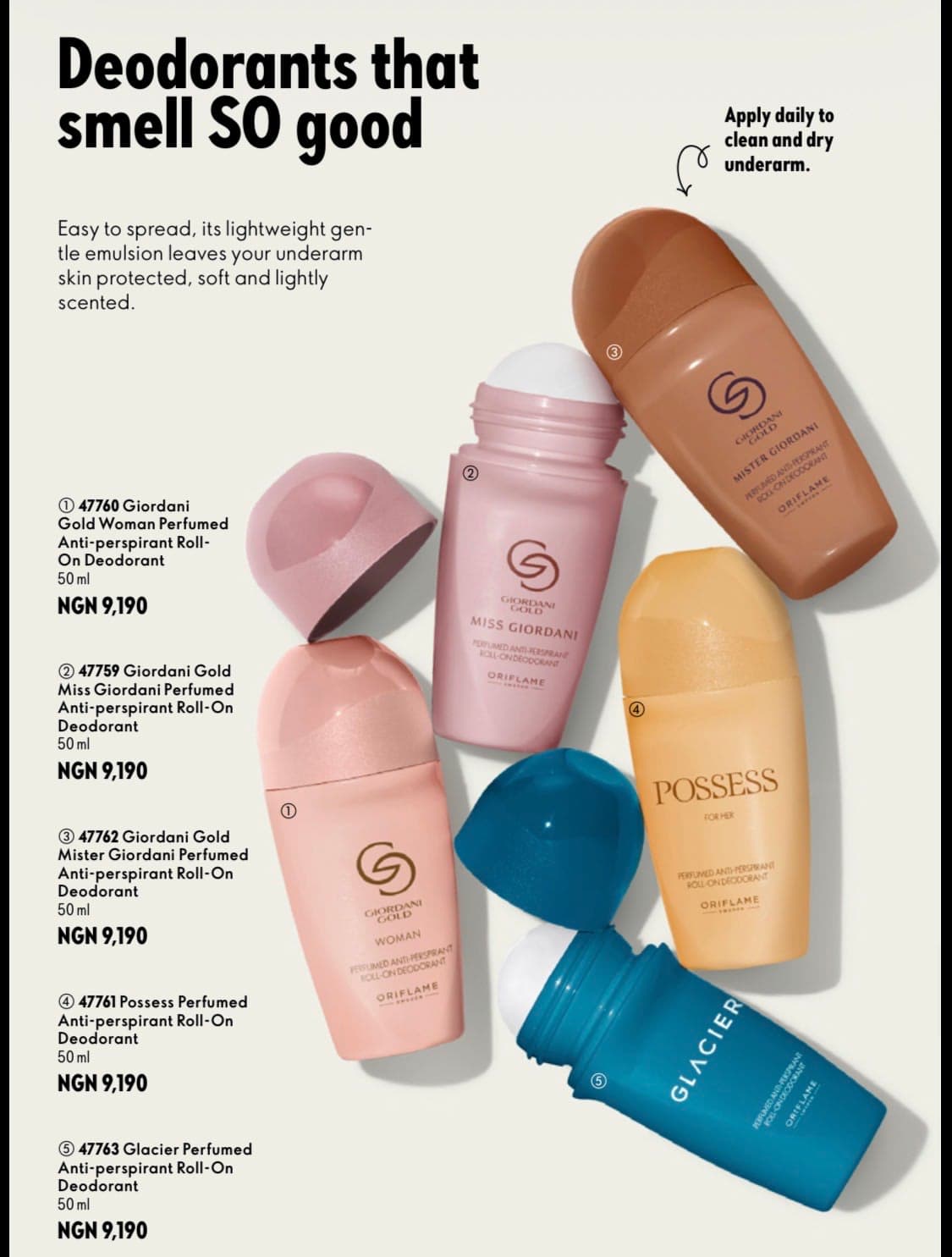 Giordani Gold Antiperspirant Rollon